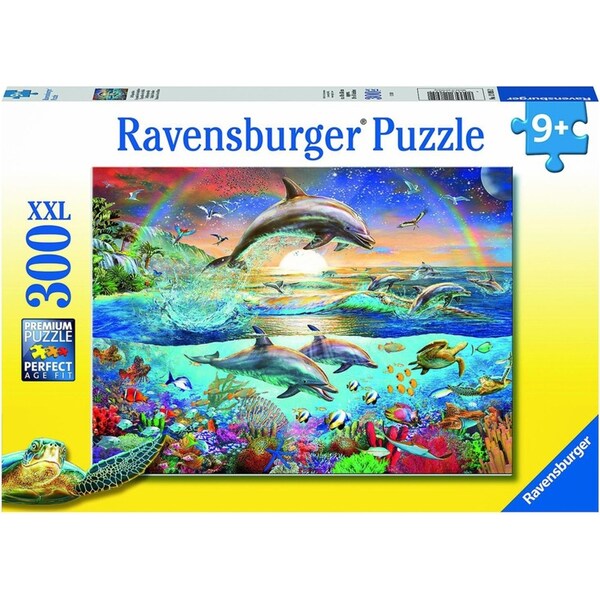 300pc Ravensburger Dolphin Paradise Jigsaw Puzzle Game 49x36cm Kids/Family 9+