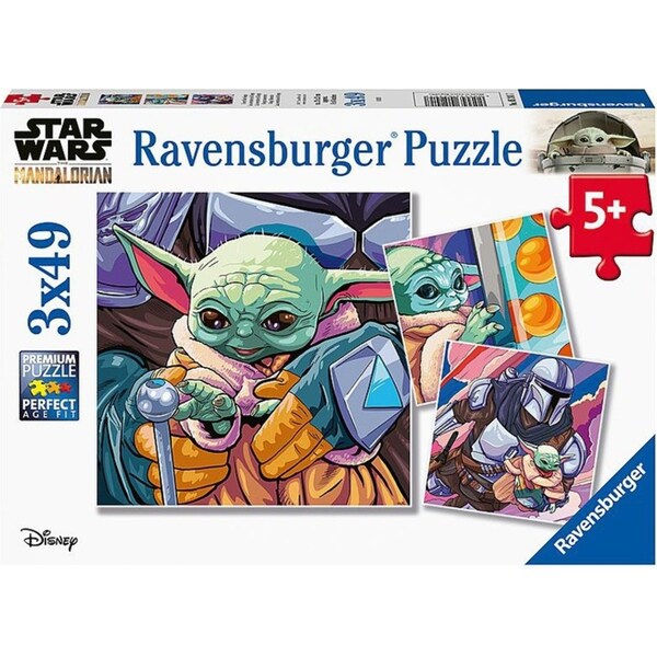 3x49pc Ravensburger Star Wars: Grogu Moments Jigsaw Puzzle 21x21cm Kids 5y+