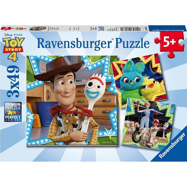 3x49pc Ravensburger Disney Toy Story 4 Jigsaw Puzzle 18x18cm Kids/Children 5+