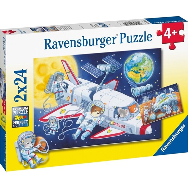 2x24pc Ravensburger Animals In Space Jigsaw Puzzle 36x26cm Kids/Children 4y+