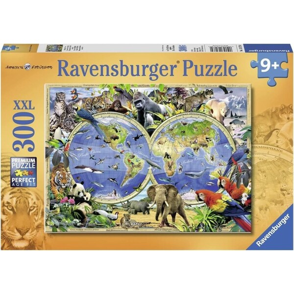 300pc Ravensburger World Of Wildlife Jigsaw Puzzle 49x36cm Kids/Family 9y+