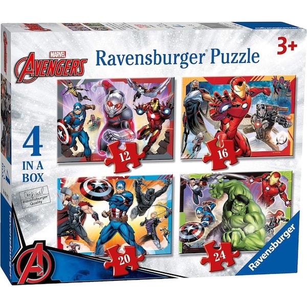 4pc Ravensburger Marvel Avengers Jigsaw Puzzle Game 19x14cm Kids/Children 3y+