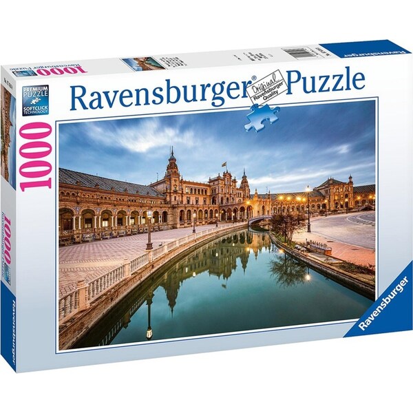1000pc Ravensburger Plaza De Espana, Seville Family Jigsaw Puzzle 70x50cm
