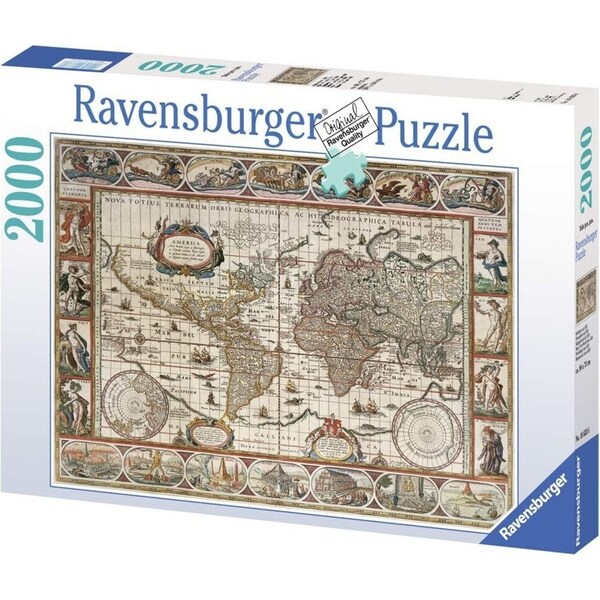 2000pc Ravensburger Map Of World From 1650 Family Jigsaw Puzzle Game 98x75cm