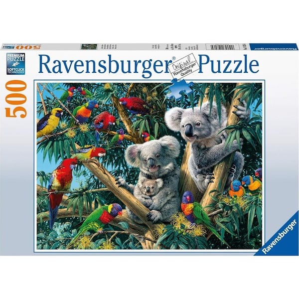 500pc Ravensburger Koalas In A Tree Family Jigsaw Puzzle Game/Toy 49x36cm
