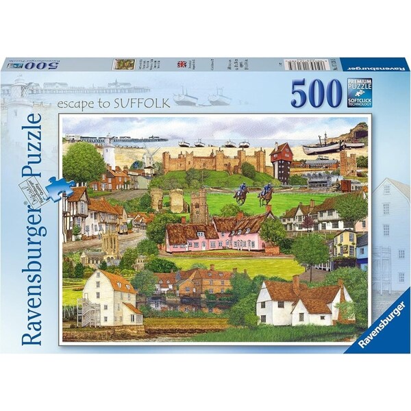500pc Ravensburger Escape To Suffolk Family/Teens Jigsaw Puzzle Game 49x36cm