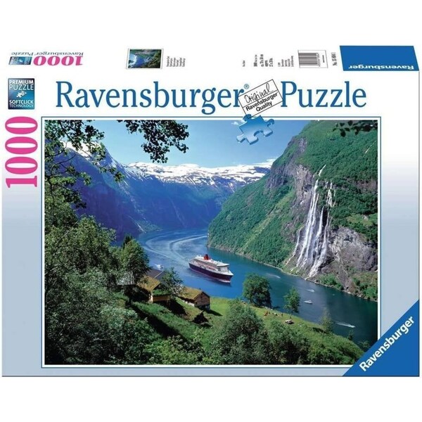 1000pc Ravensburger Norwegian Fjord Family/Teens Jigsaw Puzzle Game 70x50cm