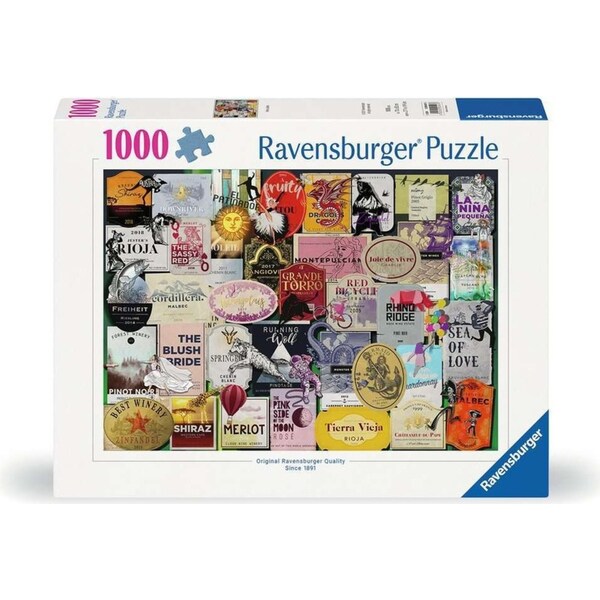 1000pc Ravensburger Wine Labels Family/Teens Jigsaw Puzzle Game/Toy 70x50cm
