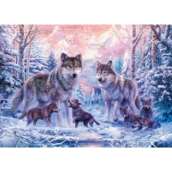 1000pc Ravensburger Arctic Wolves Family/Teens Jigsaw Puzzle Game/Toy 70x50cm