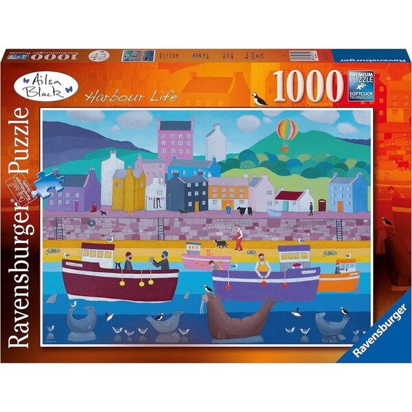 1000pc Ravensburger Harbour Life Family/Teens Jigsaw Puzzle Game/Toy 70x50cm