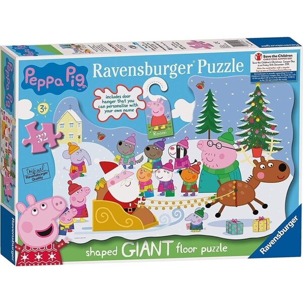 24pc Ravensburger Peppa Pig Shaped Christmas Jigsaw Puzzle Kids/Children 3y+