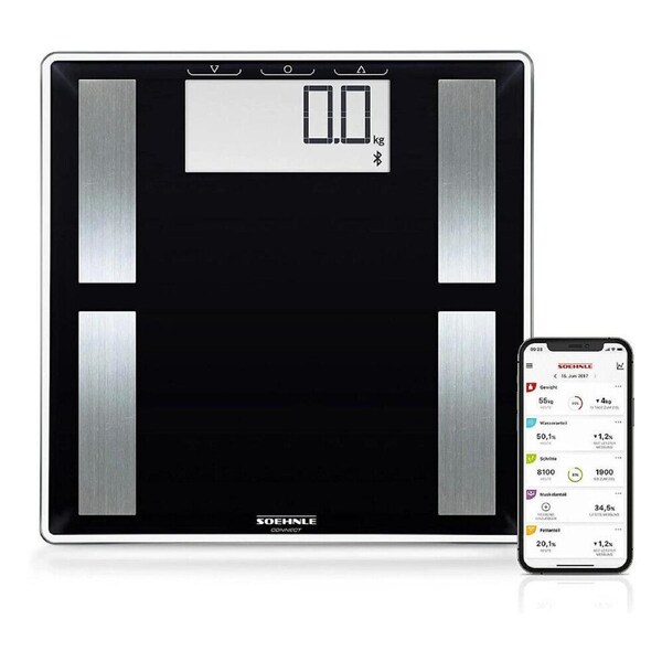 Soehnle Shape Sense Connect 50 Bathroom Scales Black