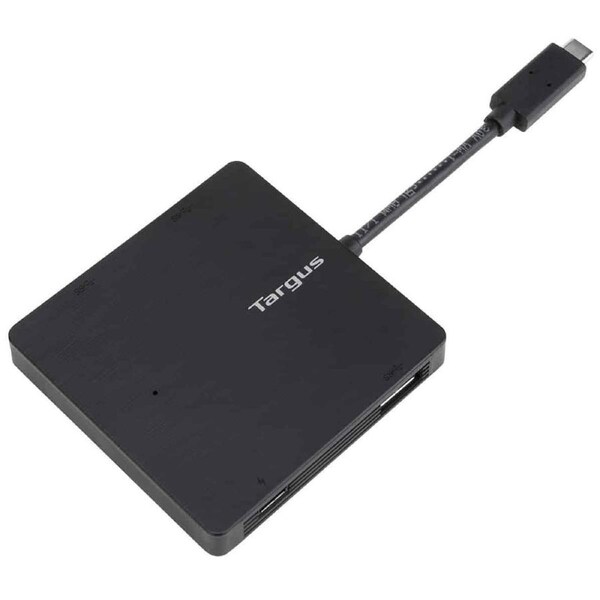 Targus ACH924AU 4-Port USB-C Hub with 60W Power Delivery Pass Through - up to 5Gbps - 3 x USB-A devices