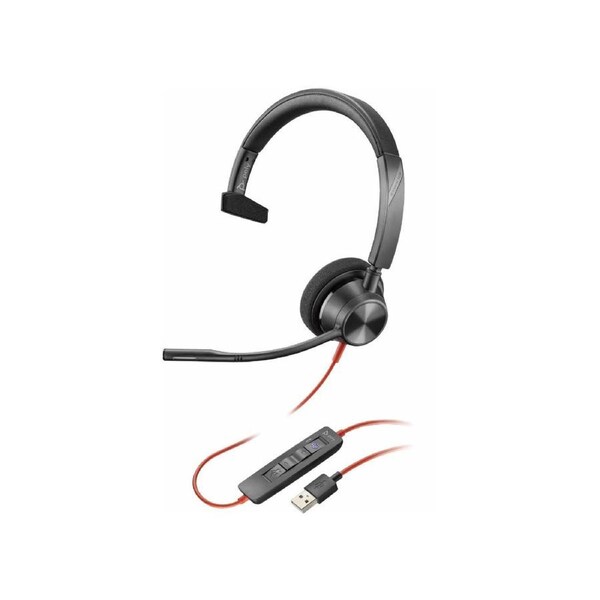 HP POLY Blackwire 3310 Microsoft Teams Certified USB-A Headset Wired Head-band Office/Call center USB Type-A Black
