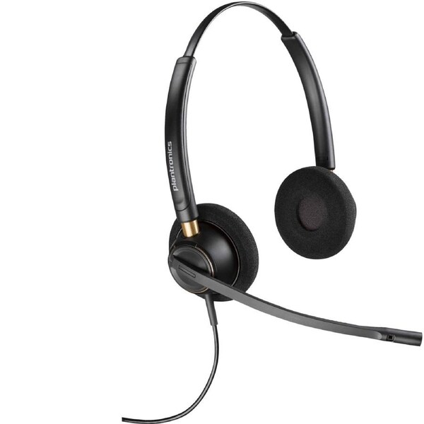 HP POLY EncorePro 520D with Quick Disconnect Binaural Digital Headset TAA Wired Head-band Calls/Music Black