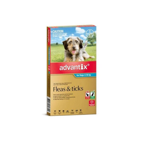 Advantix For Medium Dogs 4-10kg (Teal) 3 Pack