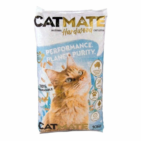 Catmate Hardwood Pellet Natural And Biodegradable Cat Litter 10kg
