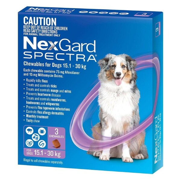 Nexgard Spectra Chews For Large Dogs 15.1-30kg - 3pk