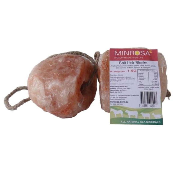 Minrosa Pet Salt Lick With Rope