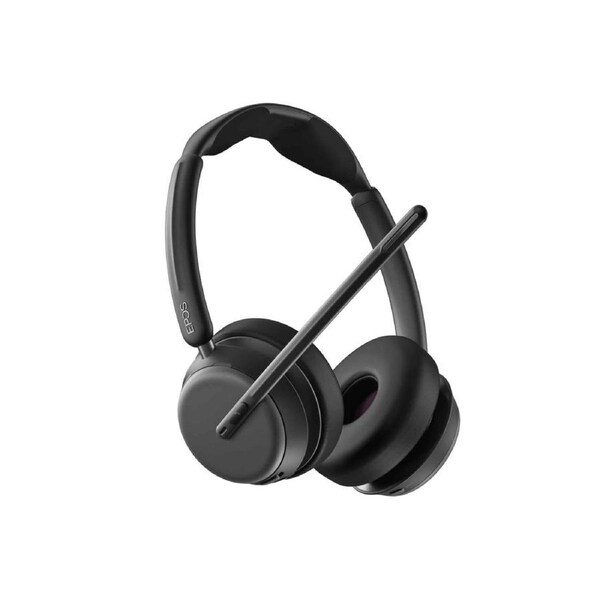 EPOS 1001131 IMPACT 1061 Duo Bluetooth Headset with ANC, Includes Stand, For PC/Softphone, USB-C Connection, BTD 800a Dongle Included