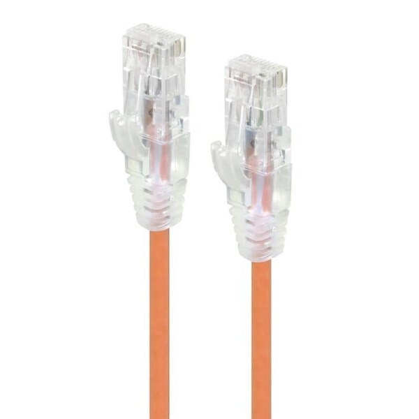 Alogic 1m Orange Ultra Slim Cat6 Network Cable UTP 28awgSeries Alpha Patch Cables - C6S-01ORN