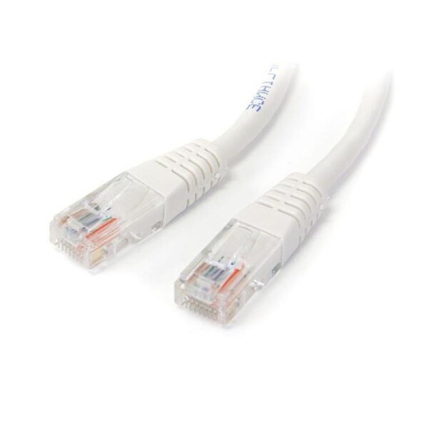 StarTech 15m Cat5e White Molded RJ45 UTP Cat 5e Patch Cable - 15 m Patch Cord