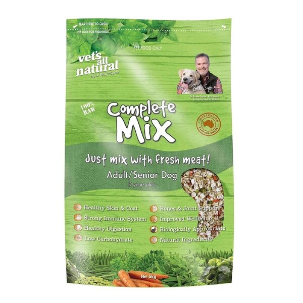 Vets All Natural Complete Mix Adult & Senior Dry Dog Food - 5kg