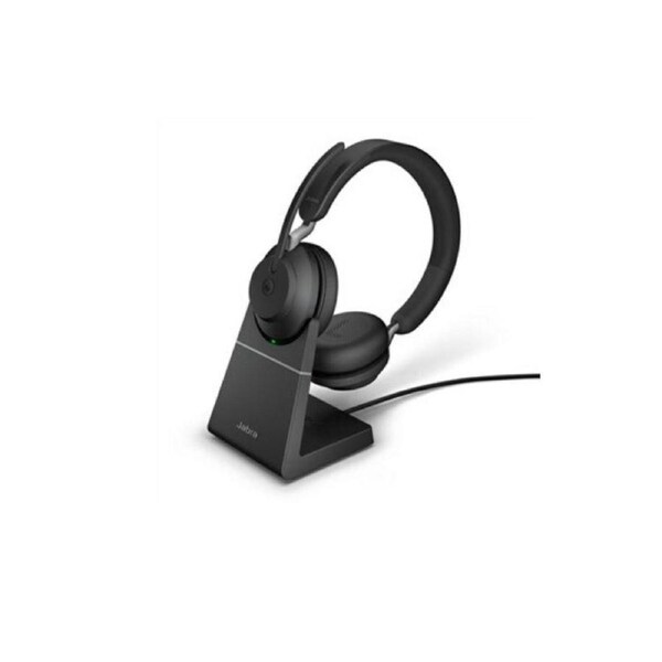 Jabra Wireless Evolve2 65 Ms Stereo Bluetooth Headset W/charging Stand+link 380a Bt,Usb-A