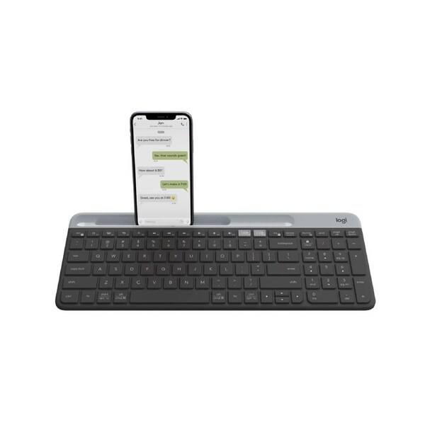 Logitech K580 Wireless Keyboard,multi Device,unifying Receiver,bt,graphite-1yr