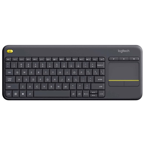 Logitech K400+wireless Keyboard with Integrated Touch Pad Unifying Receiver,blk -1yr Wty