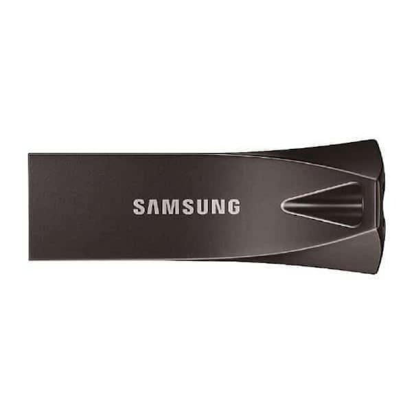 Samsung MUF-128BE4/APC - Bar Plus USB Drive, Titan Gray, Metallic Chassis, 128GB USB3.1, Read/Write Up to 300MB/s/5