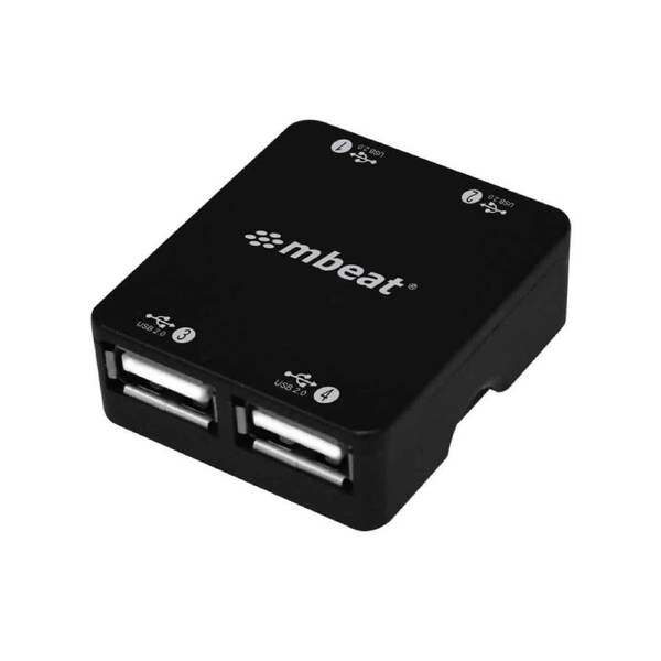 MBeat USB-UPH110K interface hub USB 2.0 480 Mbit/s Black