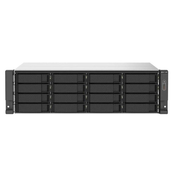 QNAP TS-1673AU-RP-16G 16-bay rackmount NAS, AMD Ryzen™ Embedded V1500B quad-core 2.2 GHz processor, 16GB DDR4 RAM (max 64GB), 3y wty (no RAIL)