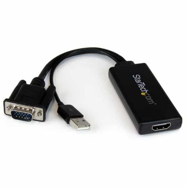 StarTech VGA to HDMI Adapter with USB Audio & Power Portable VGA to HDMI Converter 1080p