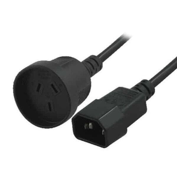 RC-3083 - 8Ware Power Extension Cable 15cm 3-Pin AU to IEC C14 Female to Male for UPS ~CBC-RC-3083 H40UPSIEC150MM