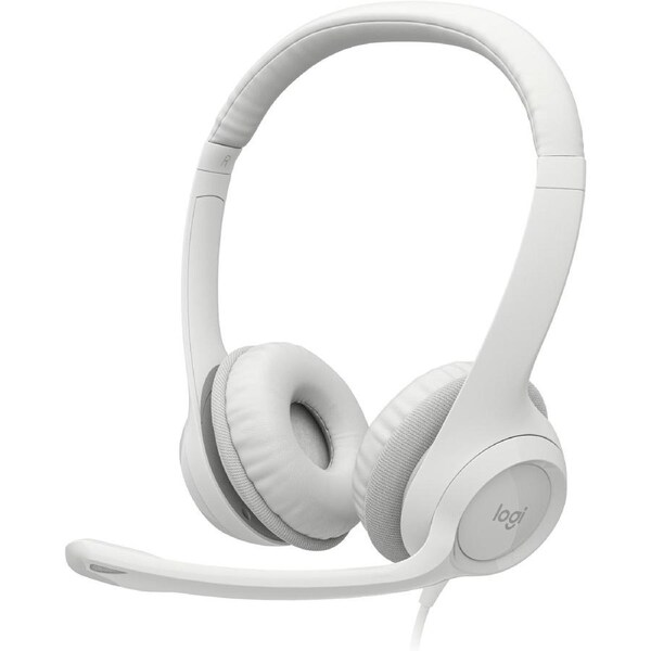 Logitech H390 Headset Wired Head-band Office/Call center USB Type-A white