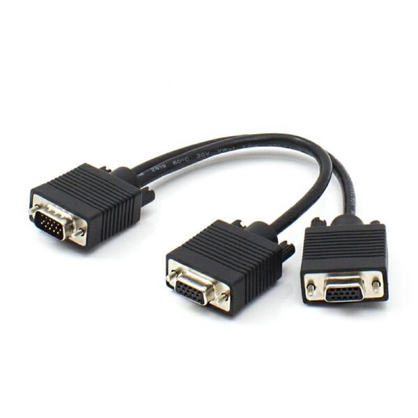 Alogic One Hd15 Male to Two Female Sxga Monitor Y-cable VGA Cables - VGA-MFF-SPL