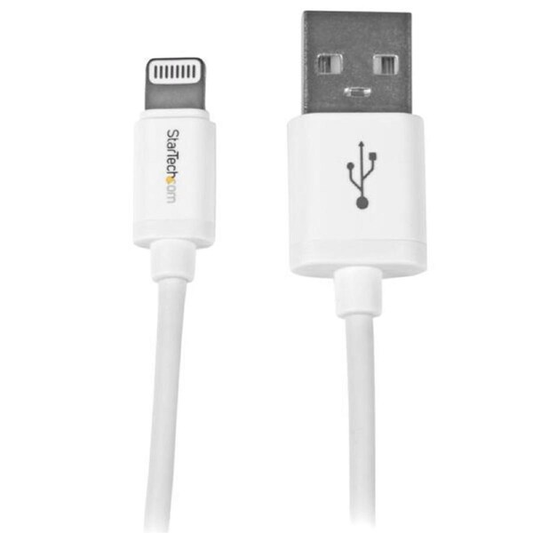 StarTech 1m (3 ft.) USB to - iPhone / iPad / iPod Charger Cable - High Speed Charging Lightning to USB Cable - Apple MFi Certified - White
