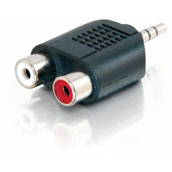 Alogic 3.5mm Stereo Audio to 2 X RCA Adapter(1) Male (2) Female Cables & Adapters - 3.5M-2RCAF-ADP