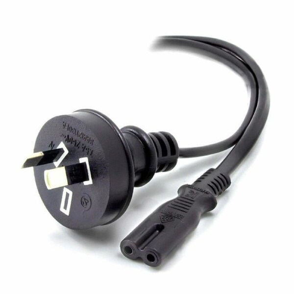 Alogic 0.5m Aus 2 Pin Mains Plug to IEC C7Male Female Power Cables - MF-AUS2PC7-0.5