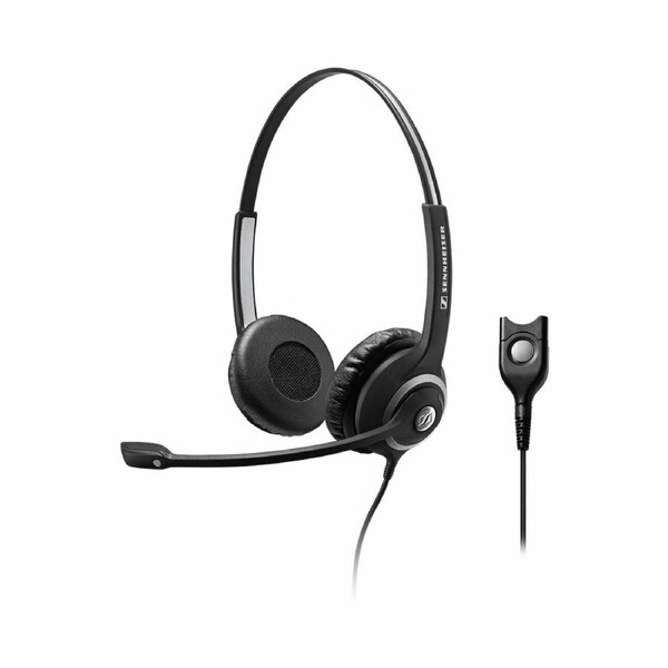 EPOS - Sennheiser SC 260 Wide Band Binaural headset with Noise Cancelling mic - high impedance for standard phones, Easy Disconnect