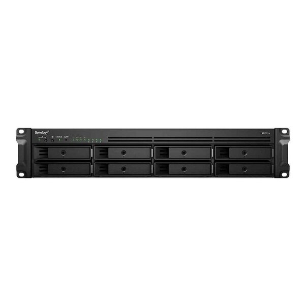 Synology RackStation RS1221+ 8 Bay NAS AMD RyzenTM V1500B quad-core 2.2 GHz 4G DDR4 Hot swappable 2xUSB 3.2xExpansion port 2U 4 x 1GbE 1x4-lanex8 slot