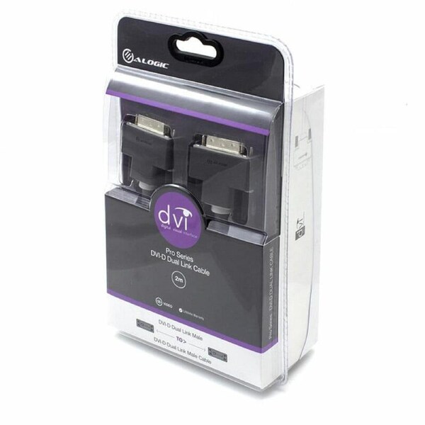 Alogic 2m Dvi-d Dual Link Digital Video CableMale to MaleRetail Blister DVI Cables & Adapters - DVI-DL-02B-MM