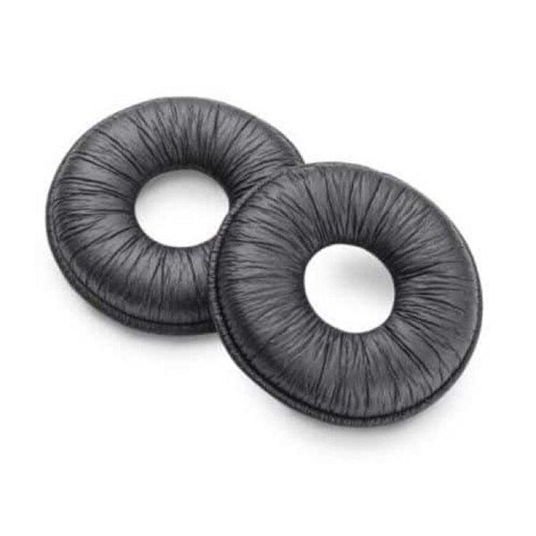 POLY 60425-01 - Plantronics Spare Ear Cushion (Qty 2), Doughnut, Leatherette - Entera