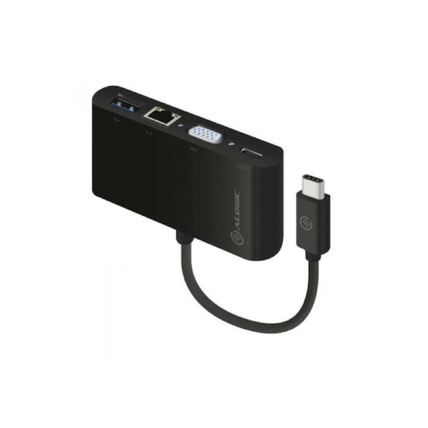 ALOGIC USB-C Multiport Adapter with VGA/USB 3.0/Gigabit Ethernet/USB-C Power Delivery (60W/3A)