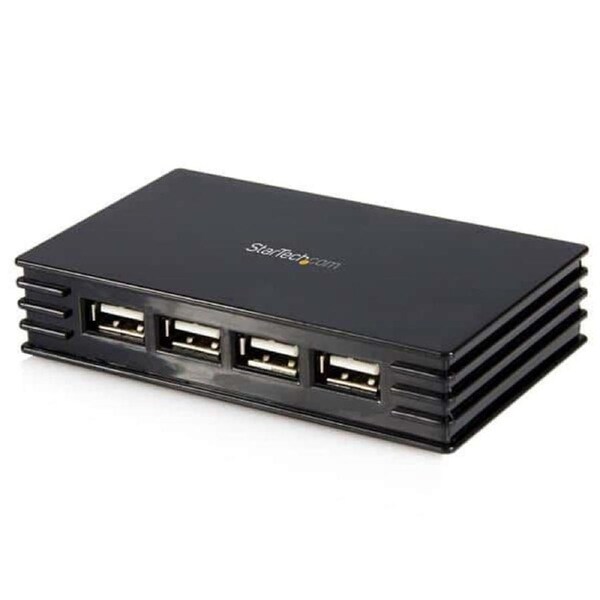 StarTech ST4202USB interface hub USB 2.0 Type-B 480 Mbit/s Black