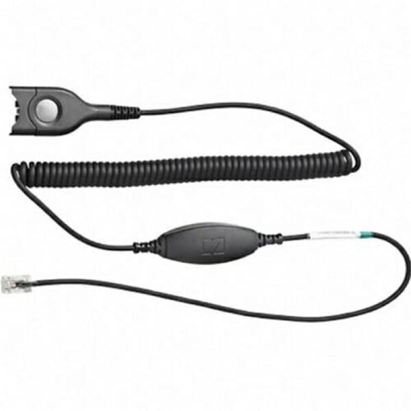 EPOS - SENNHEISER Bottom cable: EasyDisconnect to Modular Plug - Coiled cable - For some super high mic sensitivity phones (CSHS 01)