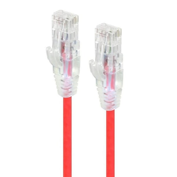 Alogic 1m Red Ultra Slim Cat6 Network Cable UTP 28awgSeries Alpha Patch Cables - C6S-01RED