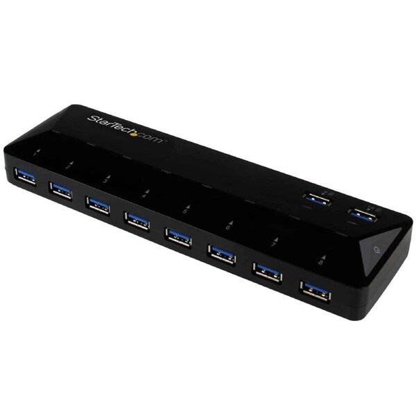 StarTech ST103008U2C interface hub USB 3.2 Gen 1 (3.1 Gen 1) Type-B 5000 Mbit/s Black