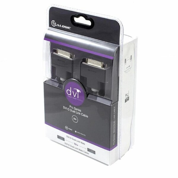 Alogic 3m Dvi-d Dual Link Digital Video CableMale to MaleRetail Blister DVI Cables & Adapters - DVI-DL-03B-MM